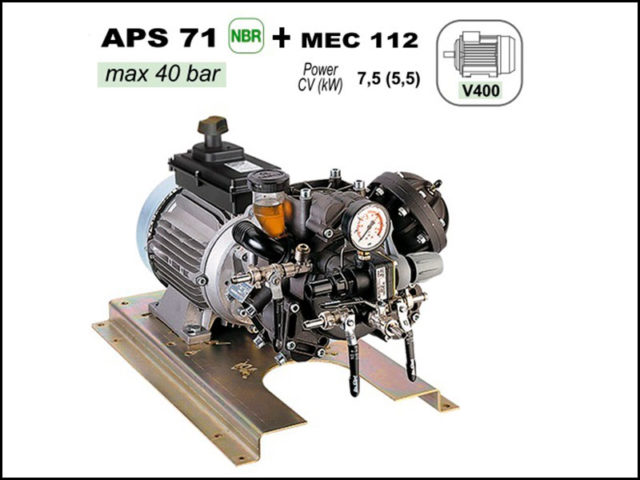 Насос мембранный Comet® серия APS 61 (62,3 л/мин; 40 бар) с эл. двигателем MEC112 (380В)