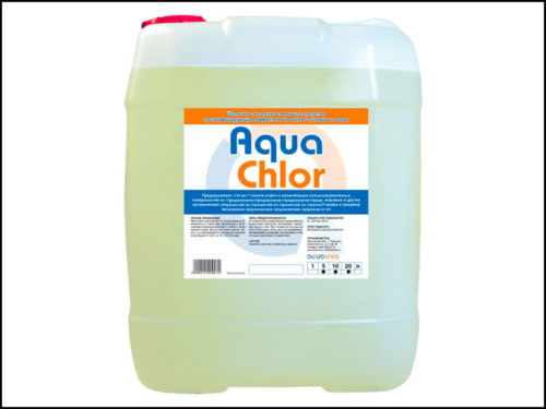 Щелочное не пенное моющее средство с хлором AquaChlor- 20л.