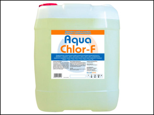 Щелочное пенное моющее средство с хлором AquaChlor-F 20л. (крышка с клапаном)
