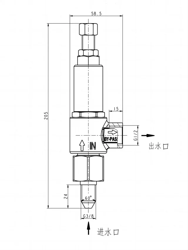 Регулятор давления Аквагид VB1500 3/8шх1/2г BSP, 40л,1500бар