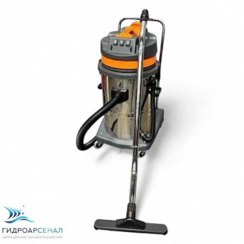 Пылесос для влажной и сухой уборки "Комета" 3турб., бак 60л. нерж, мощность 3000W, тележка, полн. компл..
