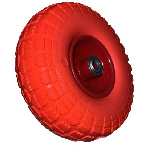 Колесо полиуретан (красное) D250/20 несим. ступиц D20