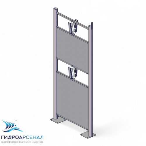 держатель ковриков стенд двойной-вертикальный н/ж.